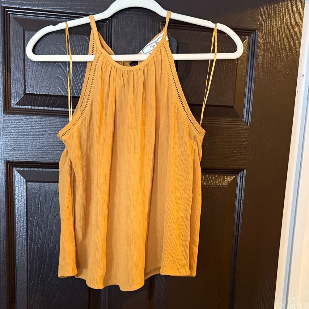 Hippie Rose Golden Sleeveless Tank Top